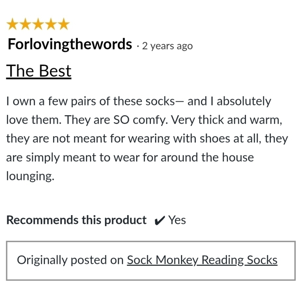 ❤️BUY 5 GET 3 FREE Barnes & Noble Sock Monkey Reading Socks - Picture 13 of 13